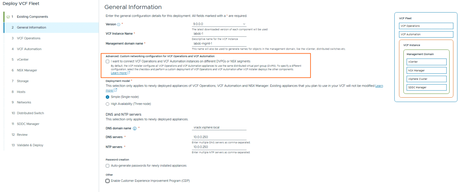 Step by step guide to deploy your first VCF9 Fleet - virtutechnotes.in