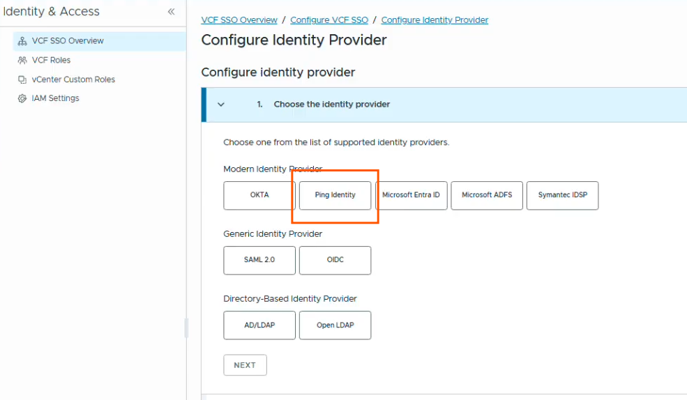 Configuring VCF SSO with Ping IdP in VCF 9.1